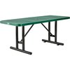 Global Industrial 6' Rectangular Expanded Metal Outdoor Table, Green 277560GN